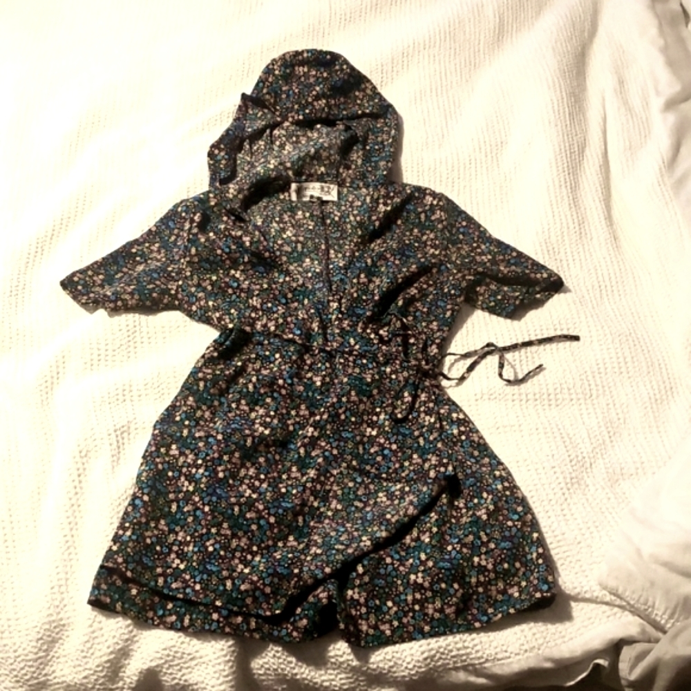 Rapscallion by Samantha Pleet Floral Short Hooded Romper